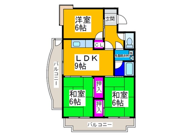 マンション津坂の物件間取画像